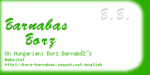 barnabas borz business card